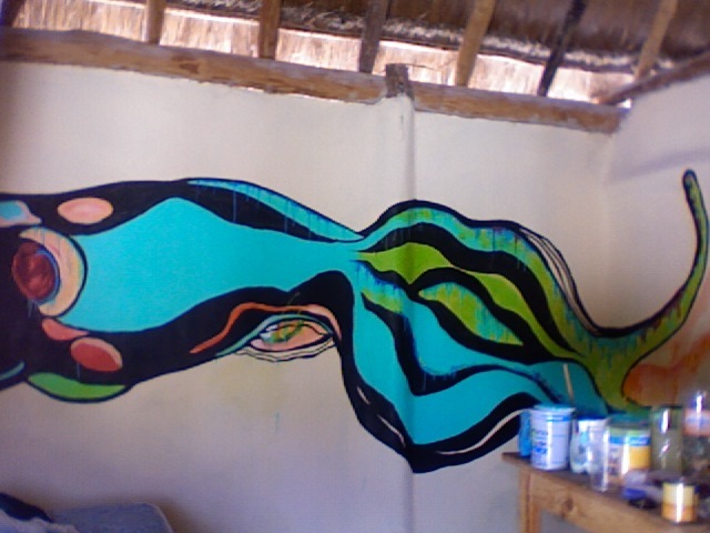 mural en Tulum México 2010